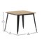 Merrick Lane Dryden Indoor/Outdoor Dining Table with Umbrella Hole, 36" Square All Weather Poly Resin Top and Steel Base